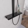 Überkopfbrause-Set 'Hawaii' schwarz matt Thermostatarmatur und Ablage, 110 cm