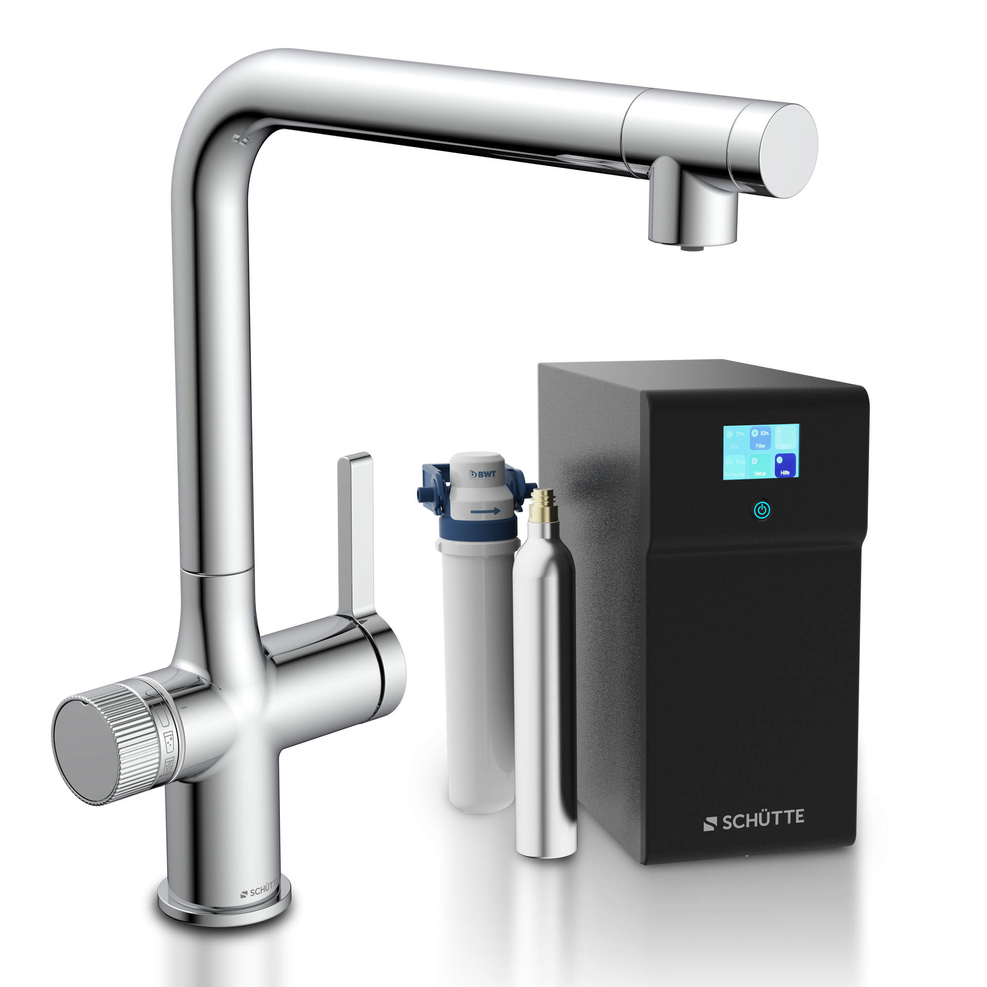 Sprudelwasser-Spültischarmatur 'Aquastar Premium' verchromt, mit Kühl- und Filtersystem