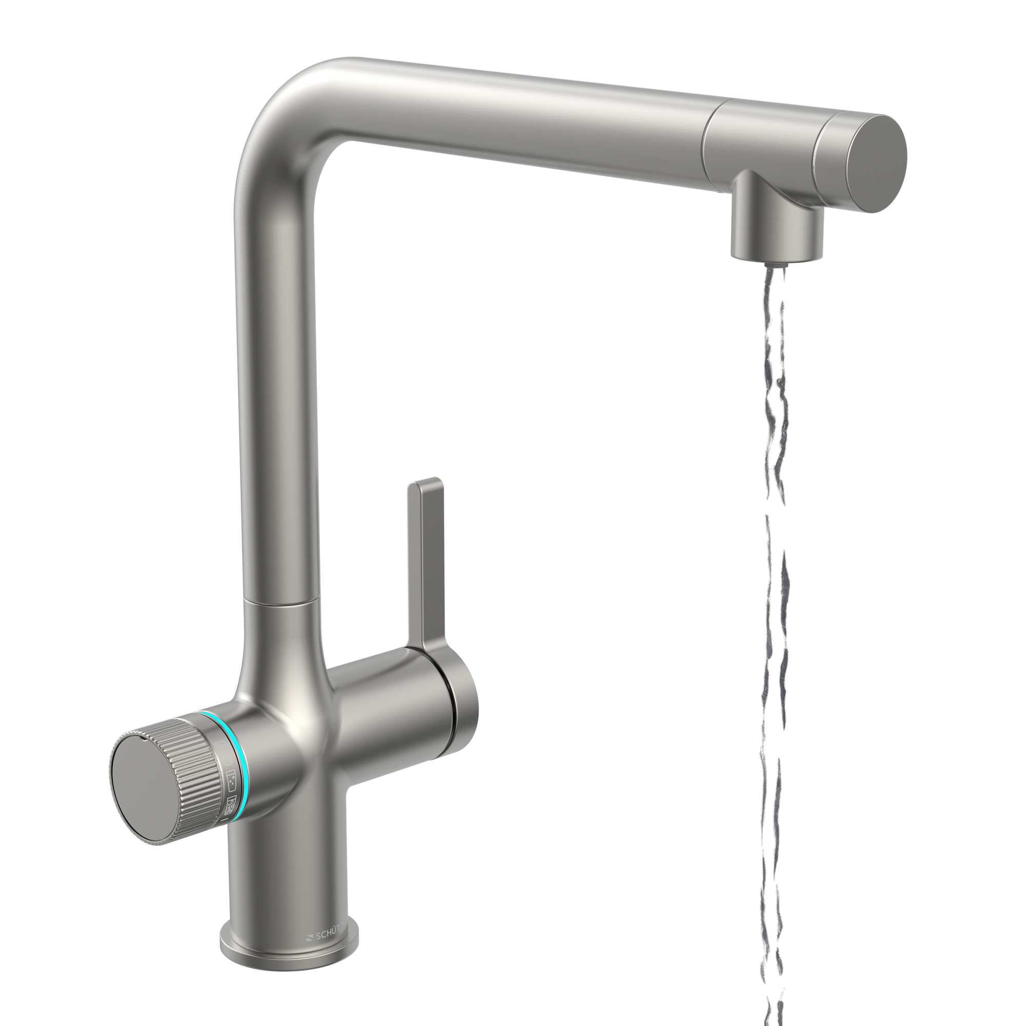 Sprudelwasser-Spültischarmatur 'Aquastar Premium' verchromt matt, mit Kühl- und Filtersystem