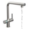 Sprudelwasser-Spültischarmatur 'Aquastar Premium' verchromt matt, mit Kühl- und Filtersystem