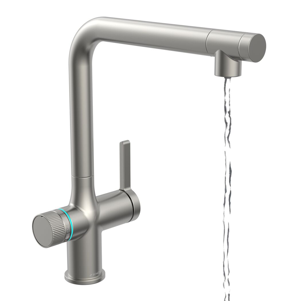 Sprudelwasser-Spültischarmatur 'Aquastar Premium' verchromt matt, mit Kühl- und Filtersystem