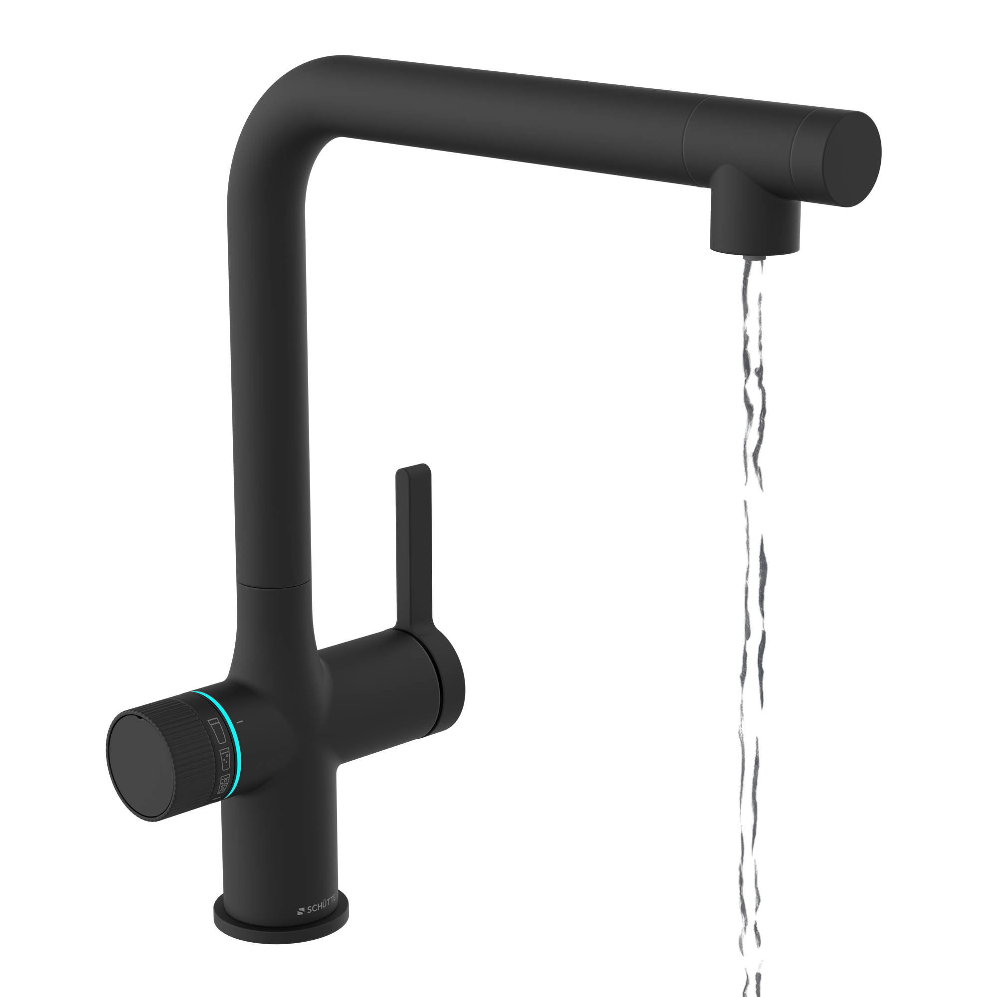Sprudelwasser-Spültischarmatur 'Aquastar Premium' schwarz matt, mit Kühl- und Filtersystem