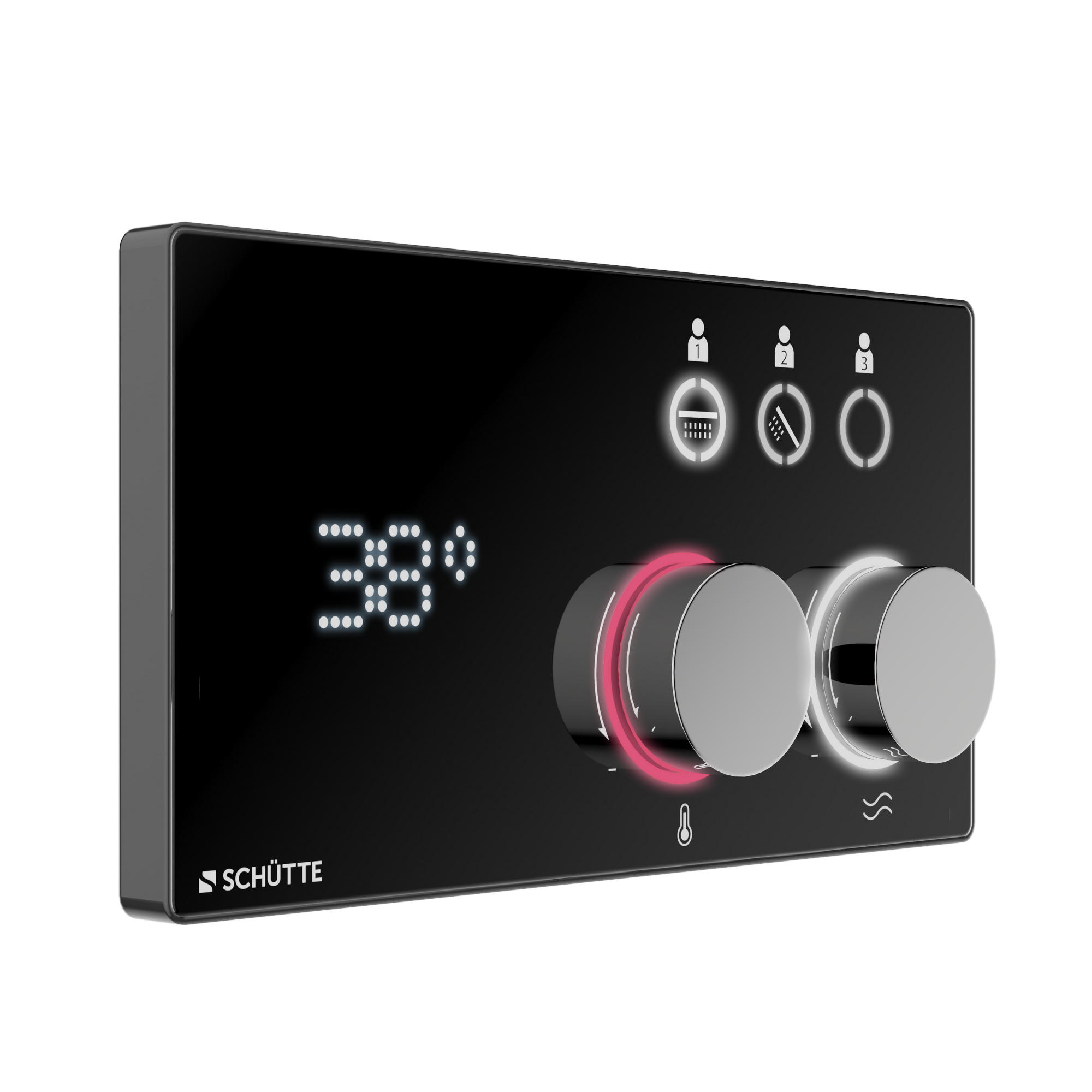 Digitales Duschsystem 'Aquadot' schwarz, mit Smart Control