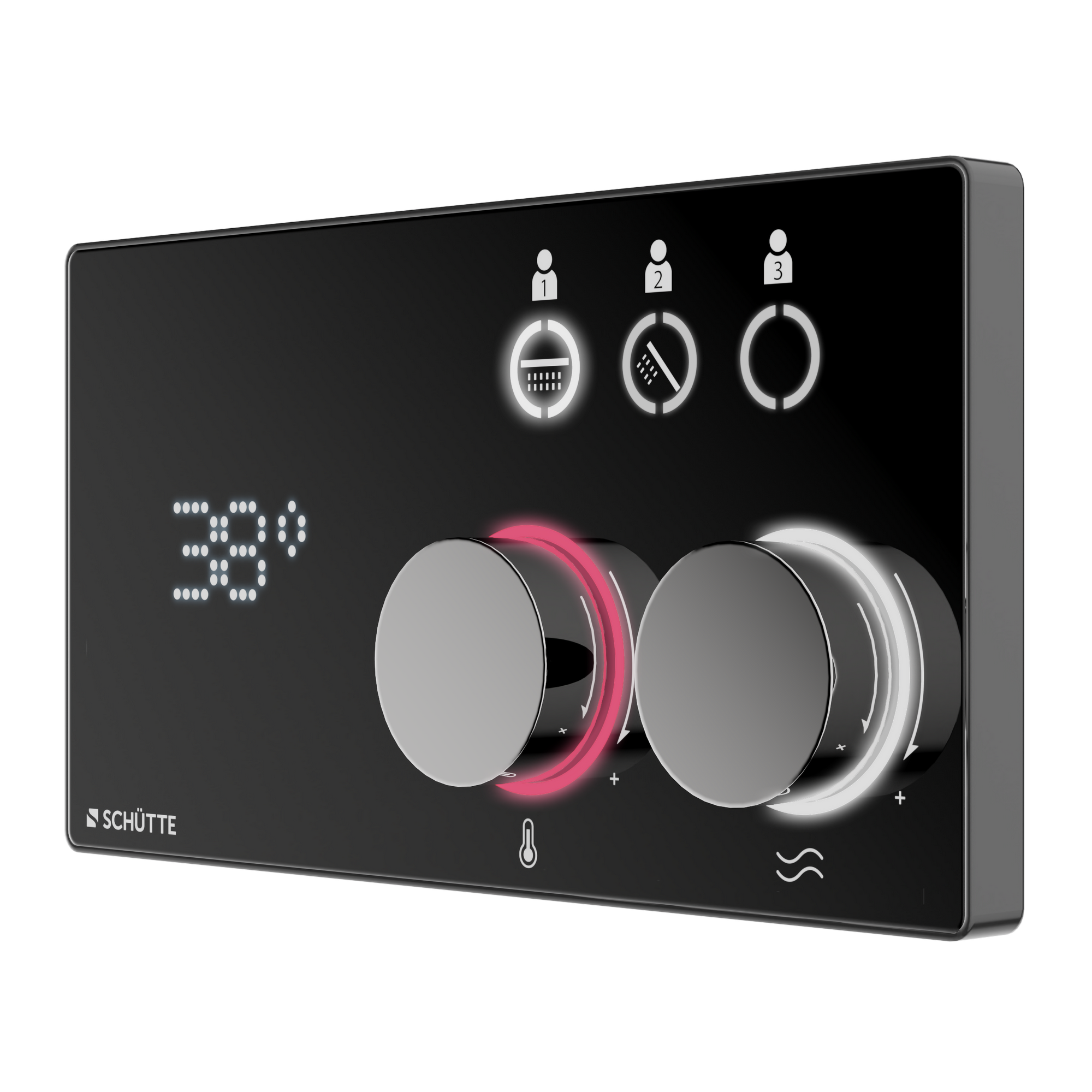 Digitales Duschsystem 'Aquadot' schwarz, mit Smart Control
