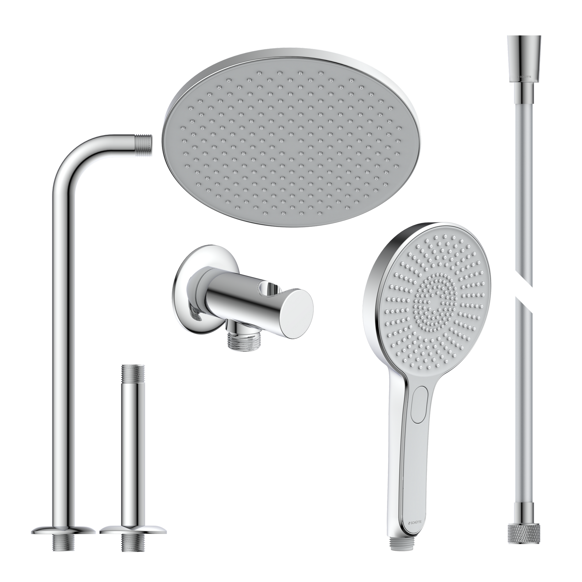 Brause-Komplett-Set 'Karibik' chromfarben/hellgrau, 3 Strahlarten