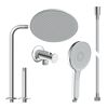 Brause-Komplett-Set 'Karibik' chromfarben/hellgrau, 3 Strahlarten