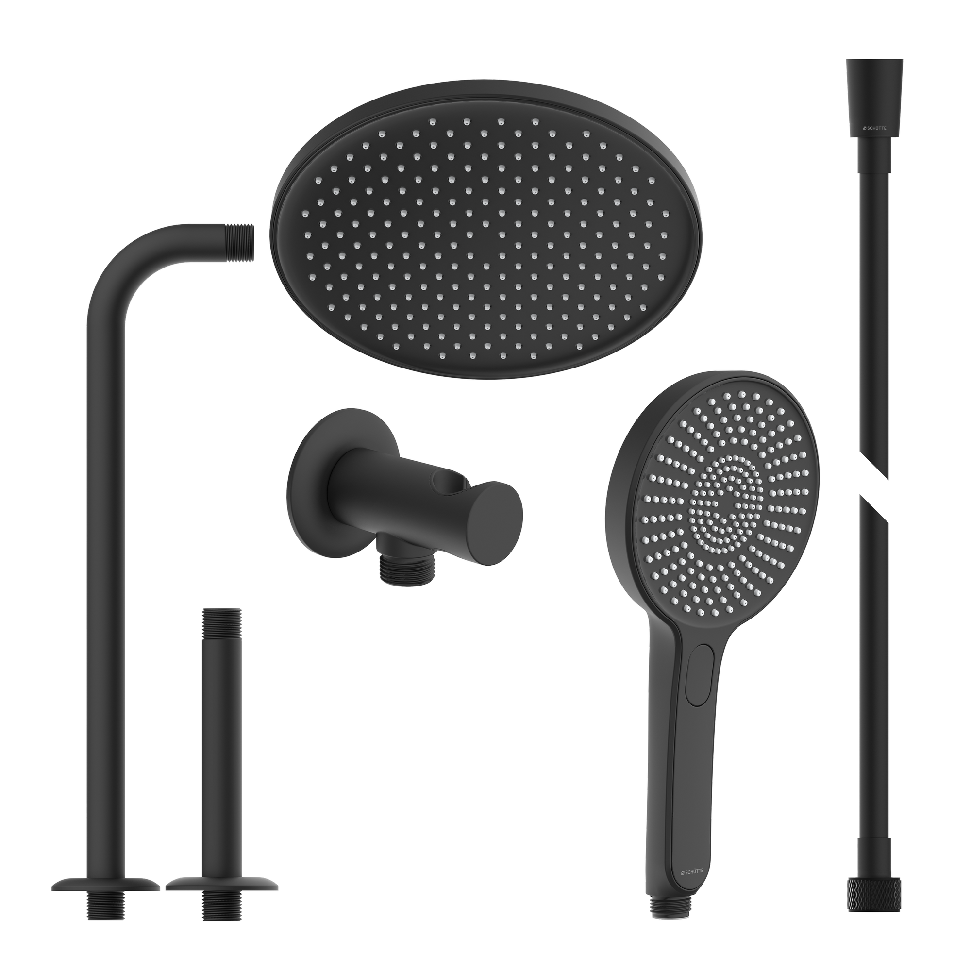 Brause-Komplett-Set 'Karibik' schwarz matt, 3 Strahlarten