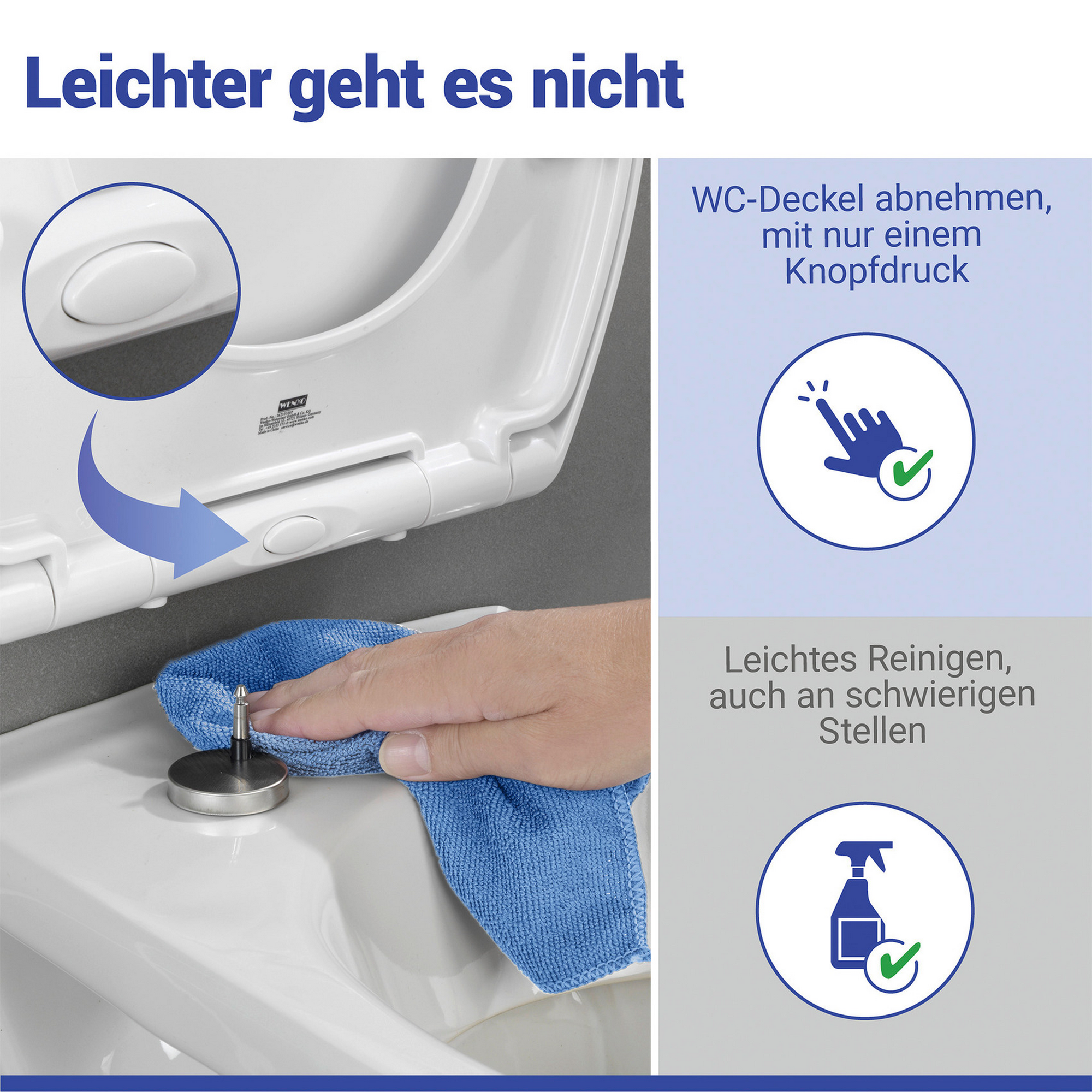 WC-Sitz 'Crevada' mit Absenkautomatik weiß