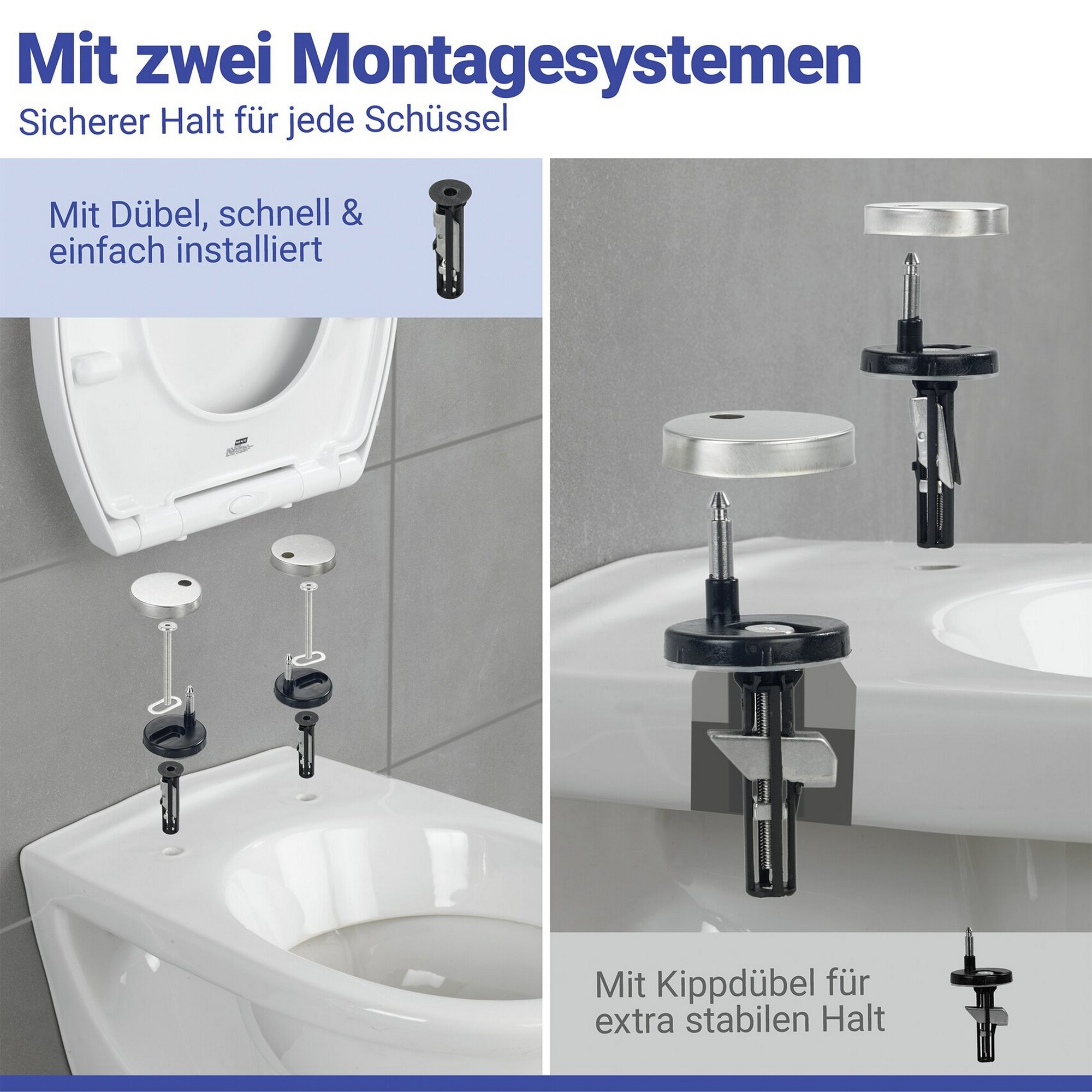 WC-Sitz 'Crevada' mit Absenkautomatik weiß