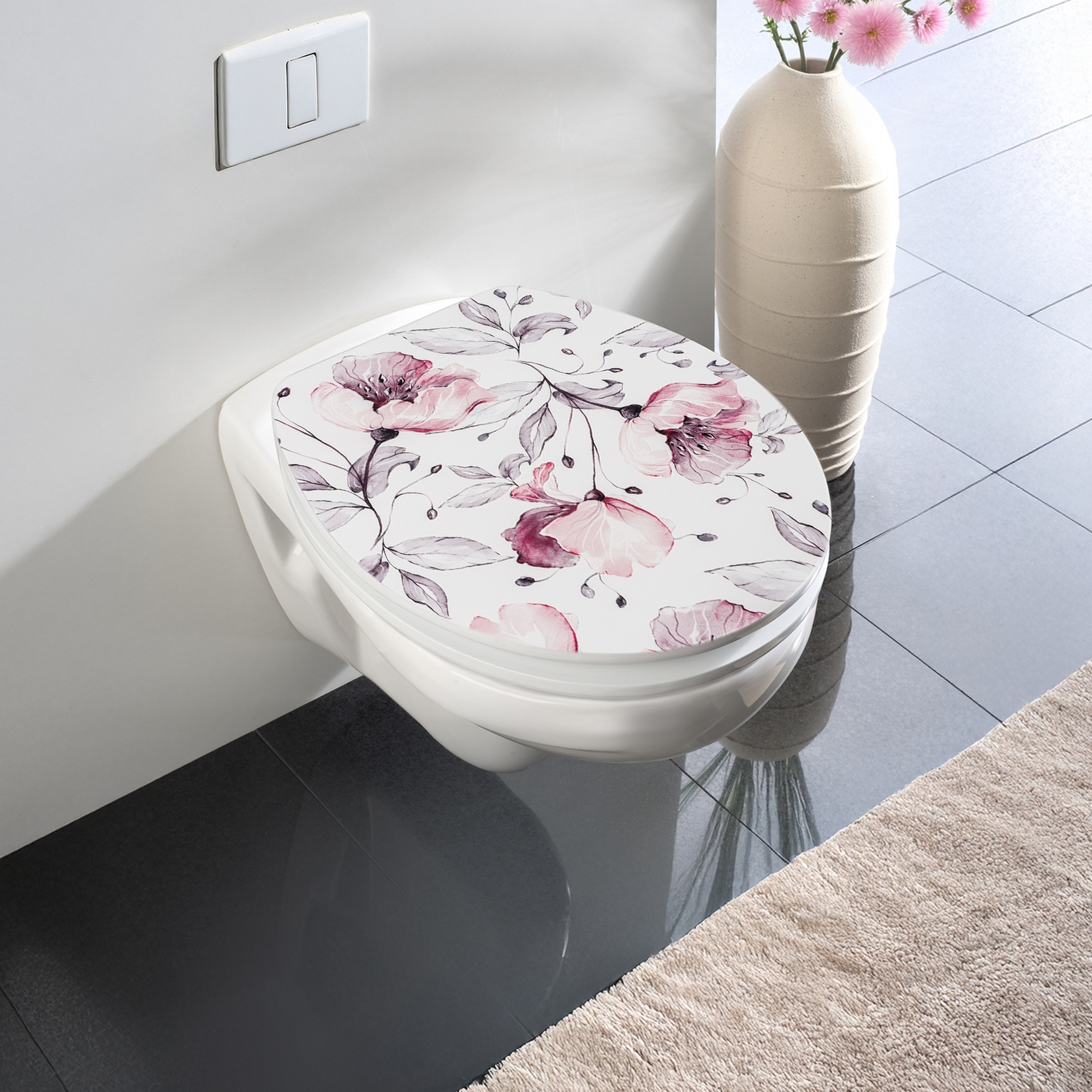 WC-Sitz 'Ripa' mit Absenkautomatik mehrfarbig Duroplast