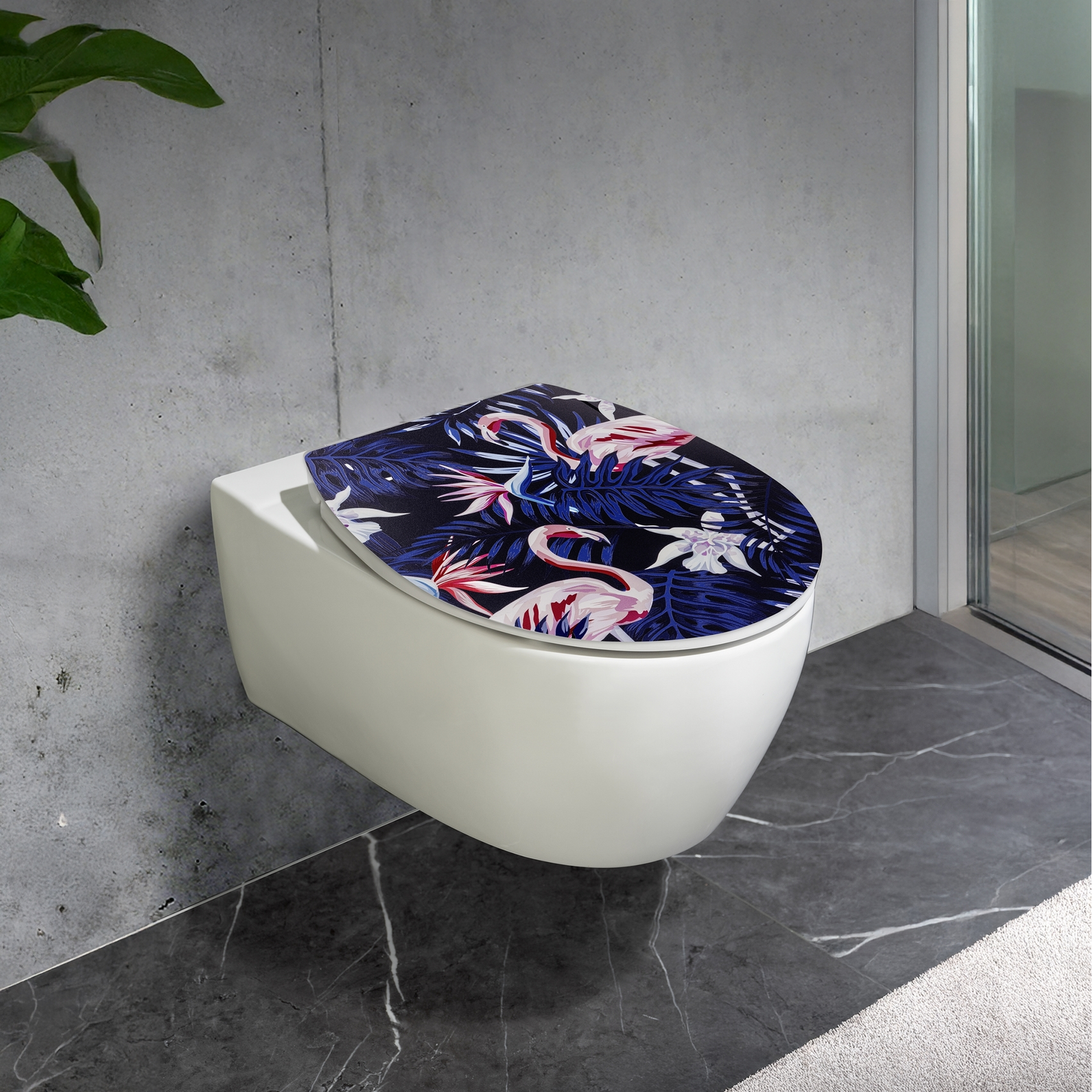 WC-Sitz 'Silvi' mit Absenkautomatik mehrfarbig Duroplast