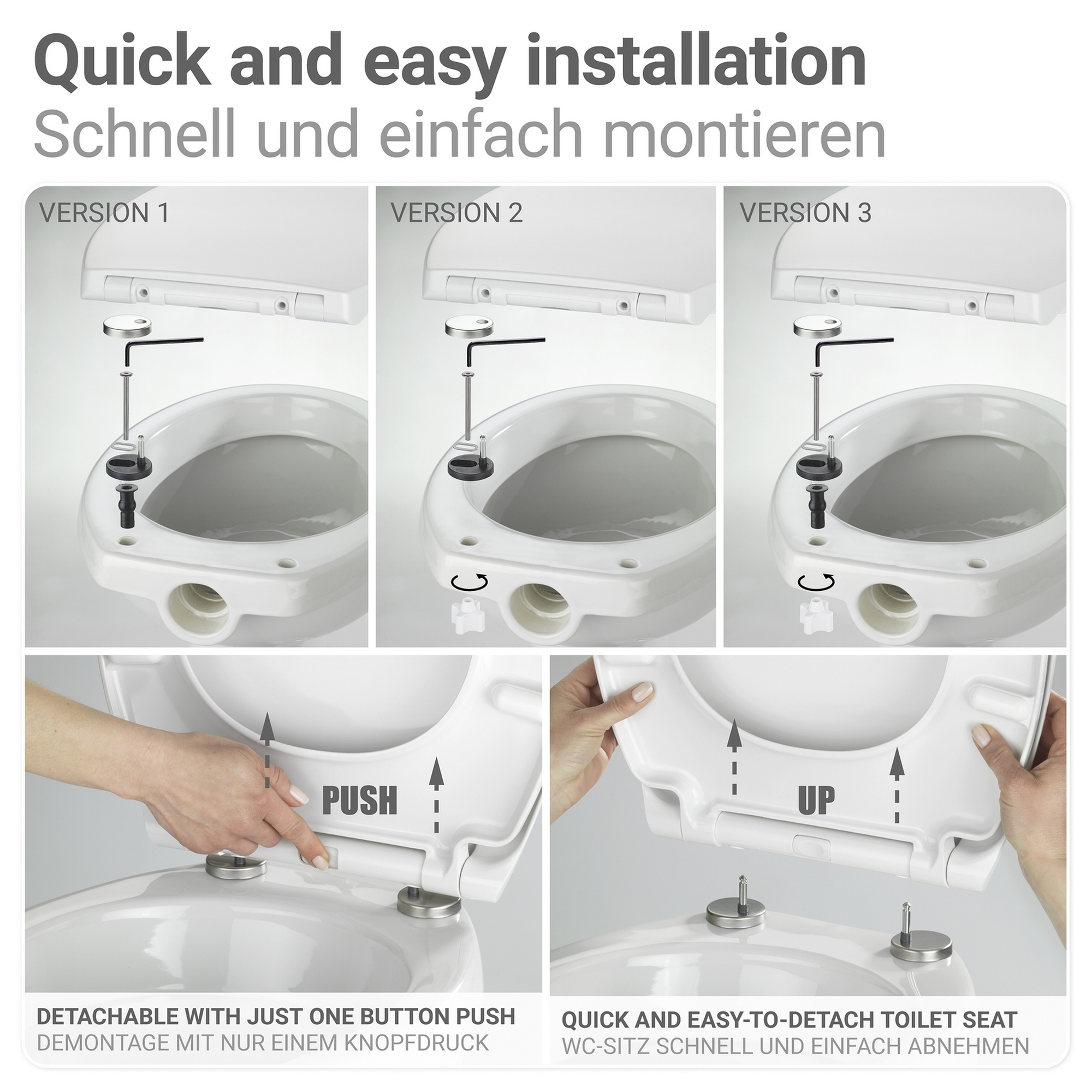 WC-Sitz 'Silvi' mit Absenkautomatik mehrfarbig Duroplast