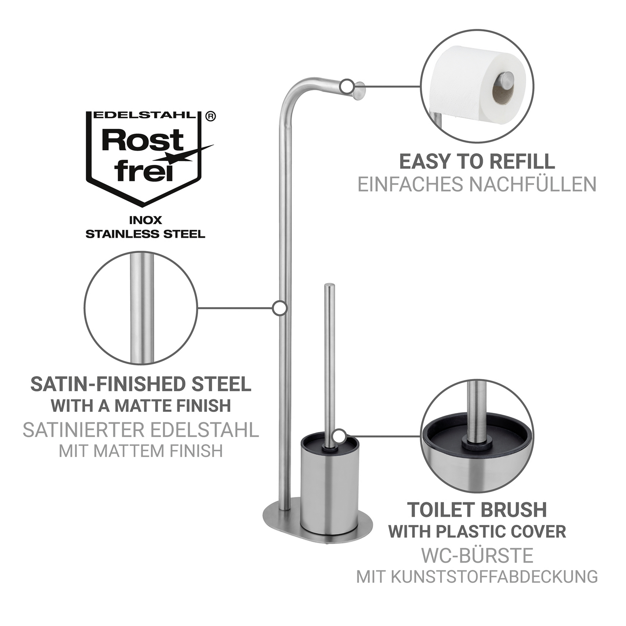 WC-Garnitur 'Levante' Edelstahl