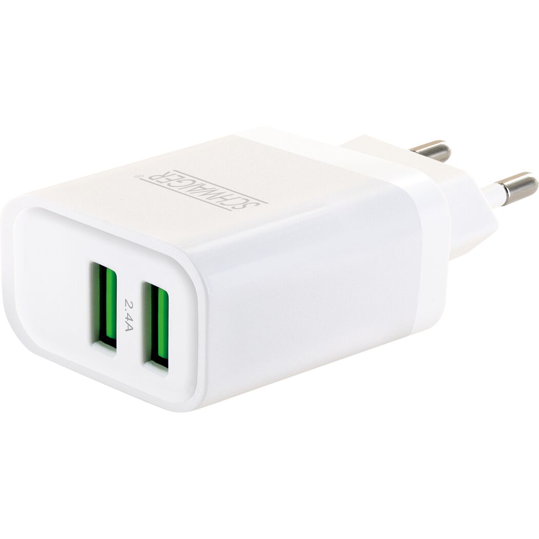 Ladeadapter 230 V 12 W 2x USB