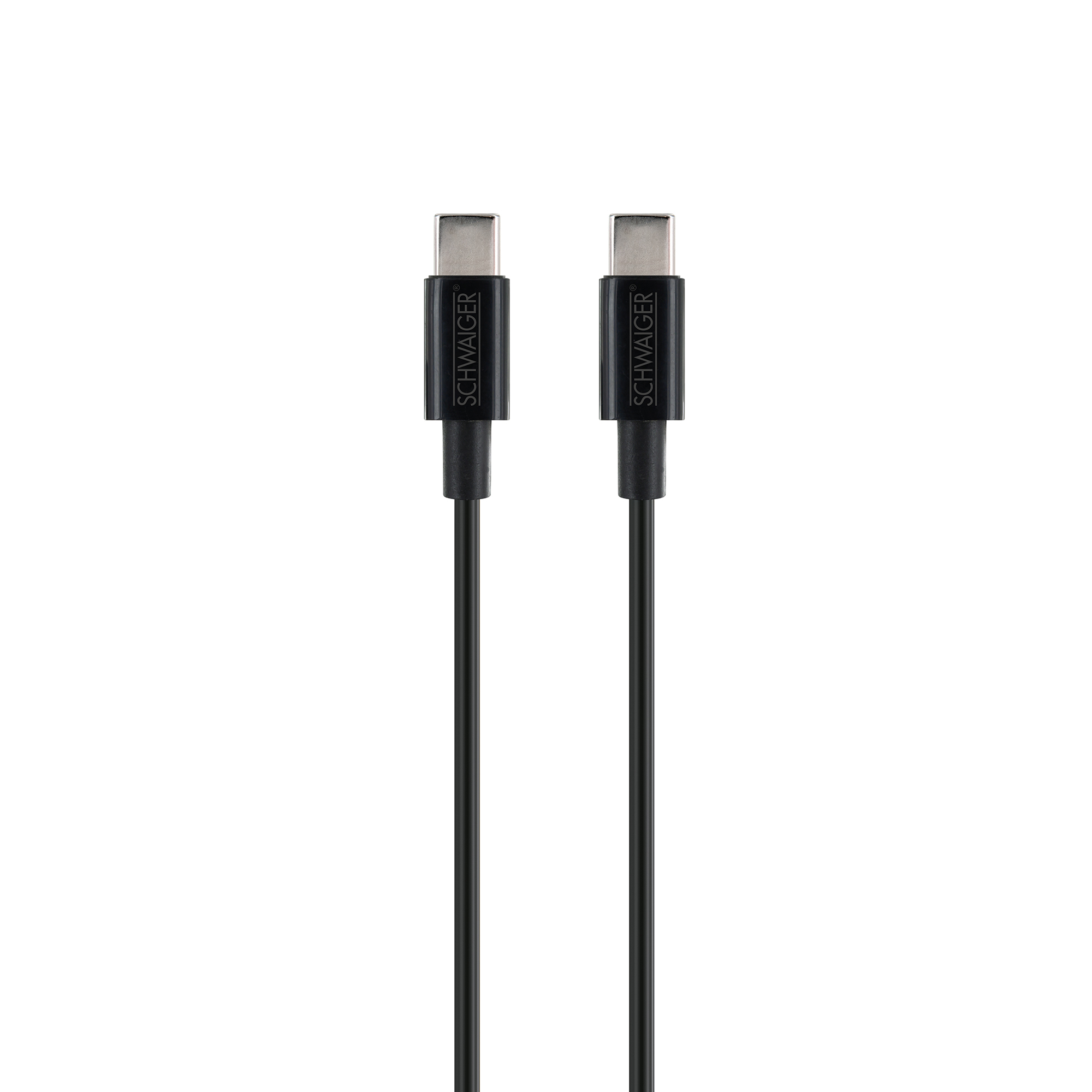 Ladekabel USB-C auf USB-C schwarz 80 cm