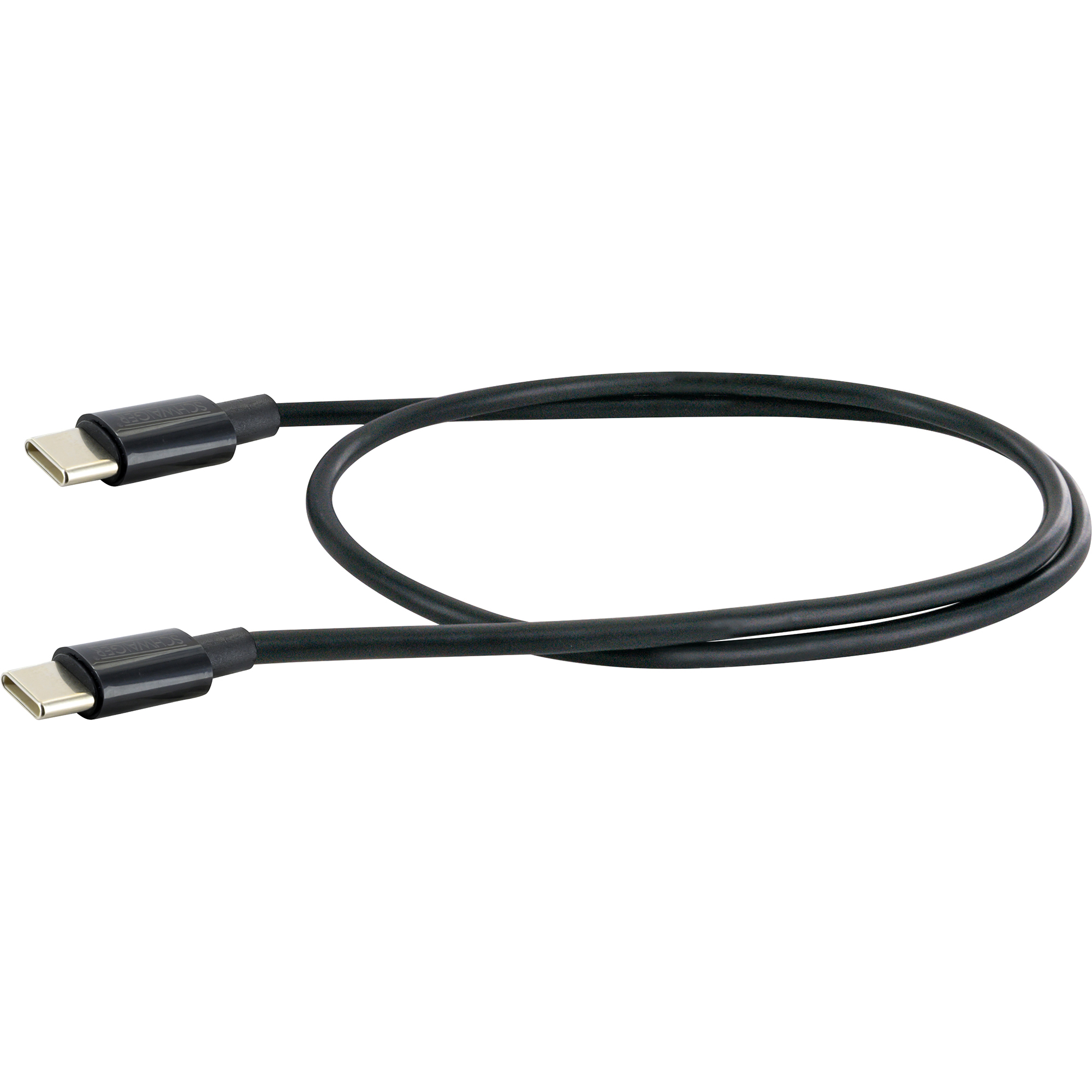 Ladekabel USB-C auf USB-C schwarz 80 cm