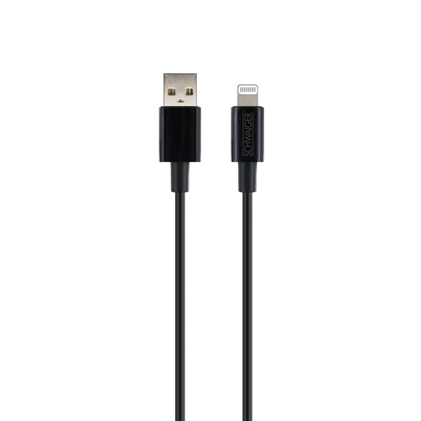 Ladekabel USB-A auf Lightning schwarz 80 cm