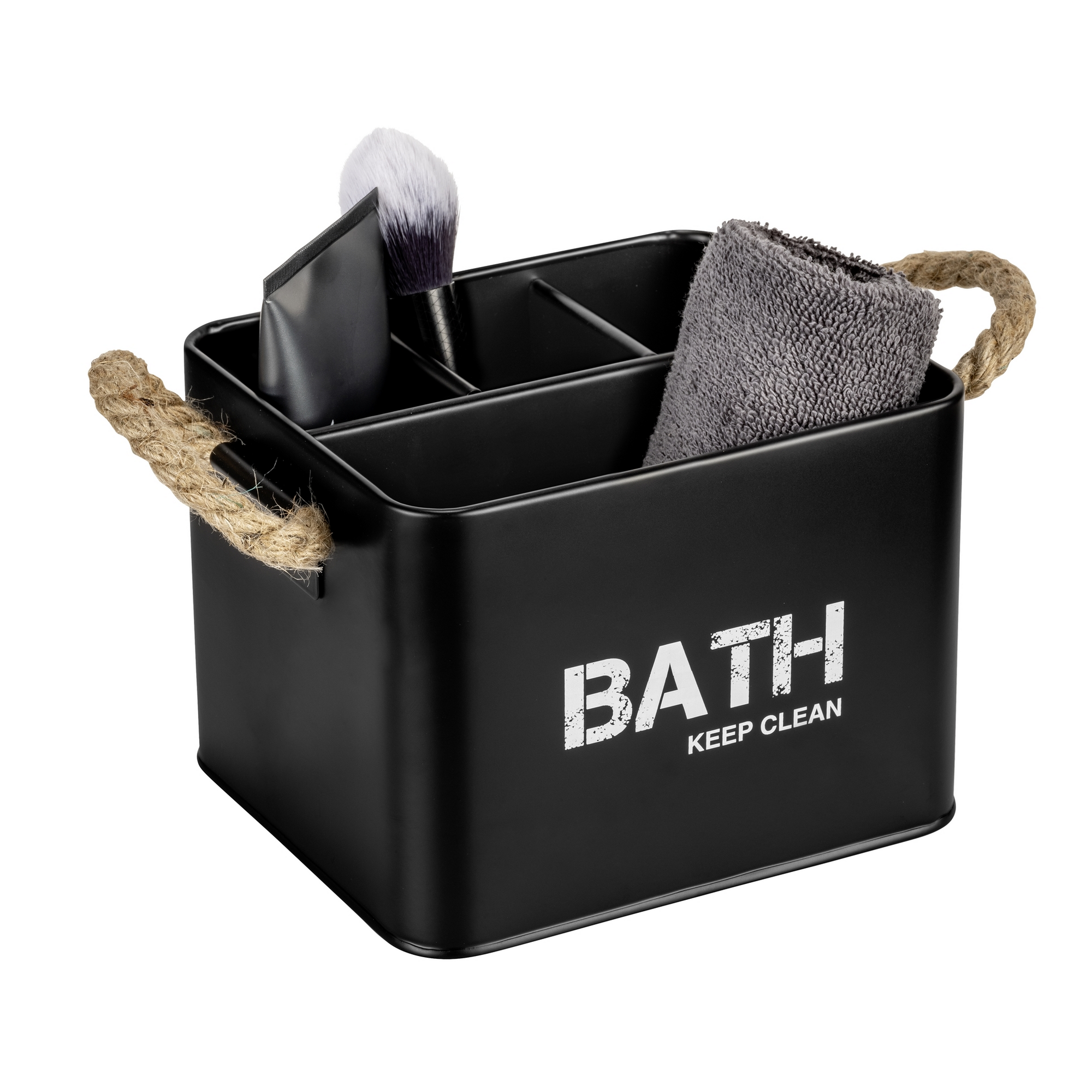 Aufbewahrungsbox 'Gara' Stahl schwarz 19 x 12,5 x 13 cm