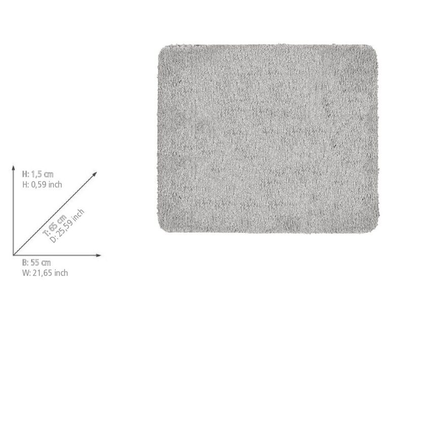 Badteppich 'Badia' grau 55 x 65 cm
