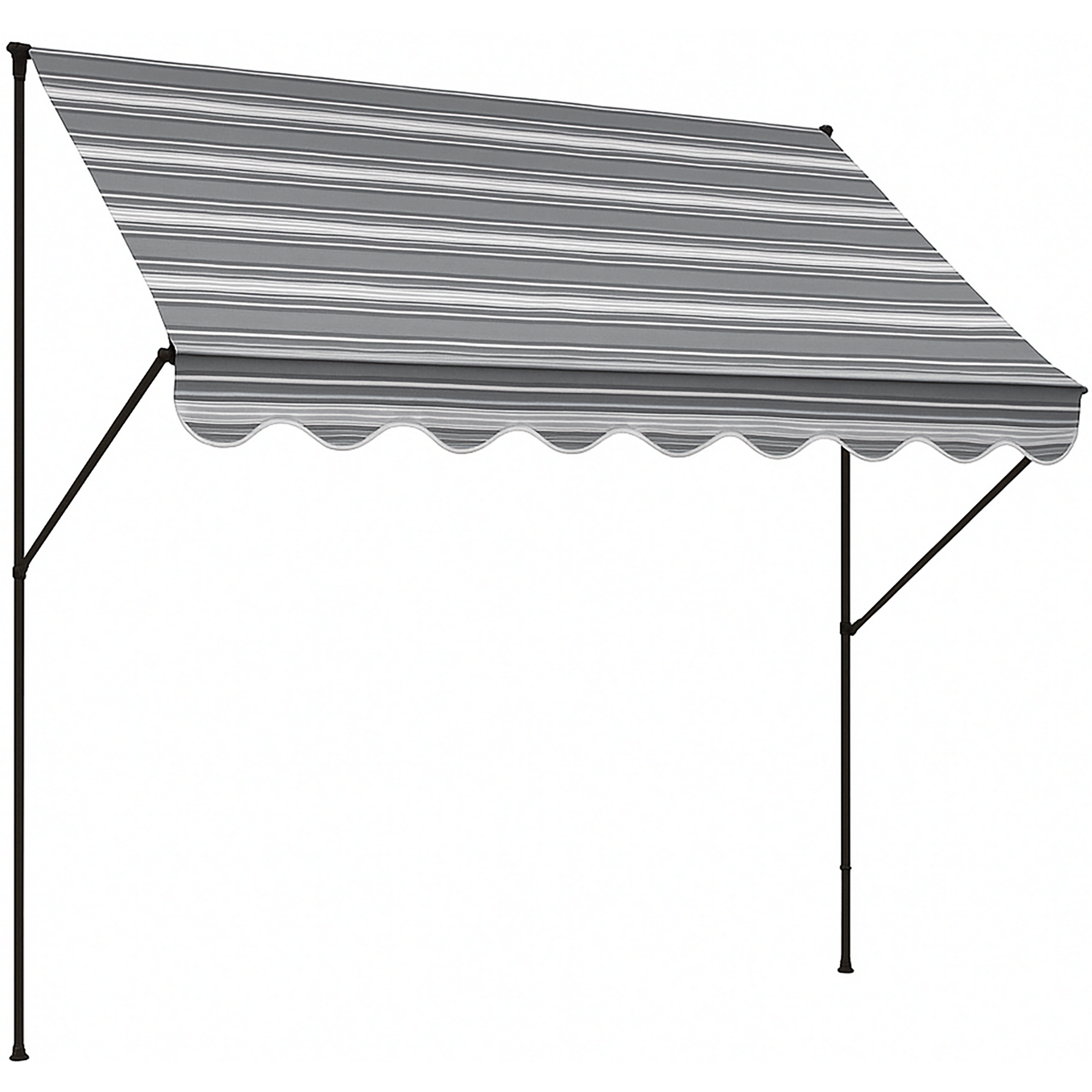 Klemmmarkise 'Exklusiv' mit Volant/wasserabweisend 350 x 150 cm