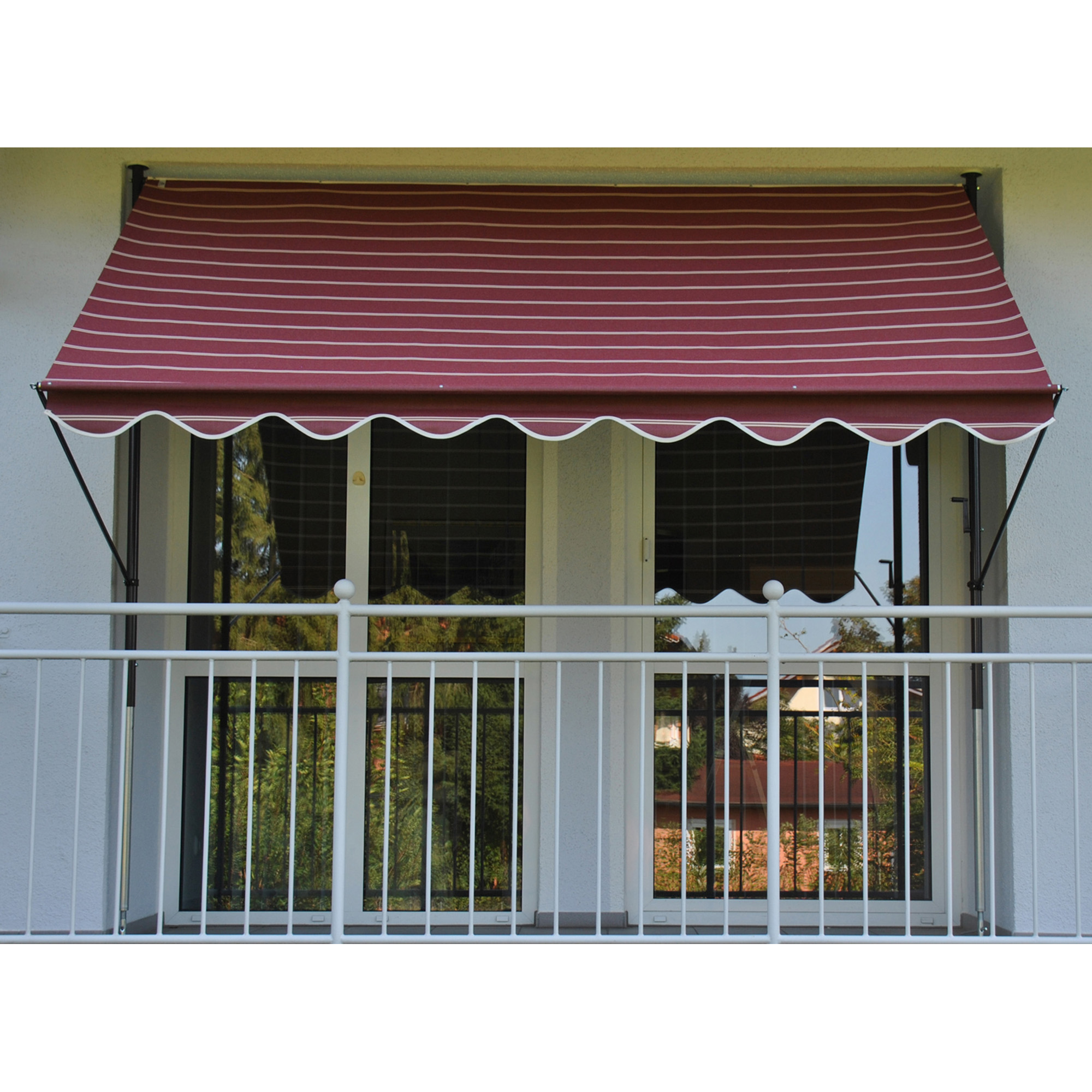 Klemmmarkise 'Exklusiv' bordeaux 400 x 150 cm