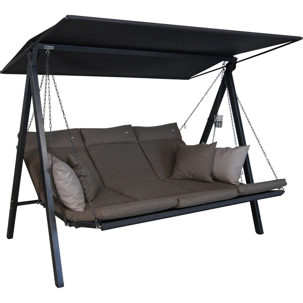 Hollywoodschaukel 'Lounge Smart' 3-Sitzer taupe 210 x 160 x 145 cm