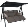 Hollywoodschaukel 'Lounge Smart' 3-Sitzer taupe 210 x 160 x 145 cm