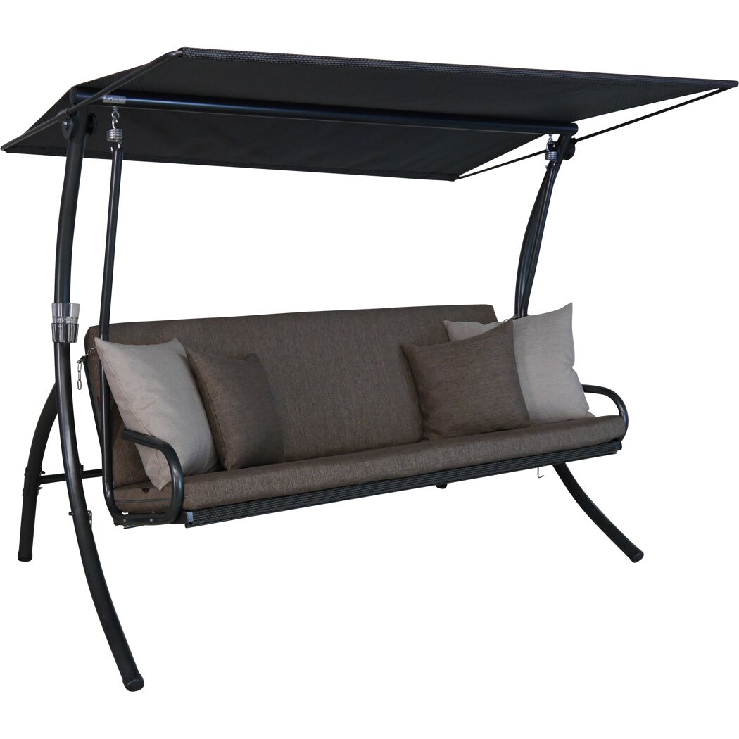 Hollywoodschaukel 'Elegance Smart' 3-Sitzer taupe 210 x 160 x 145 cm