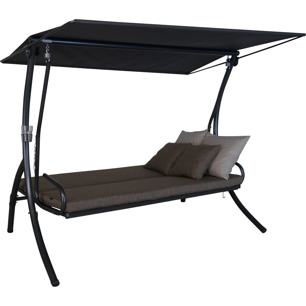 Hollywoodschaukel 'Elegance Smart' 3-Sitzer taupe 210 x 160 x 145 cm