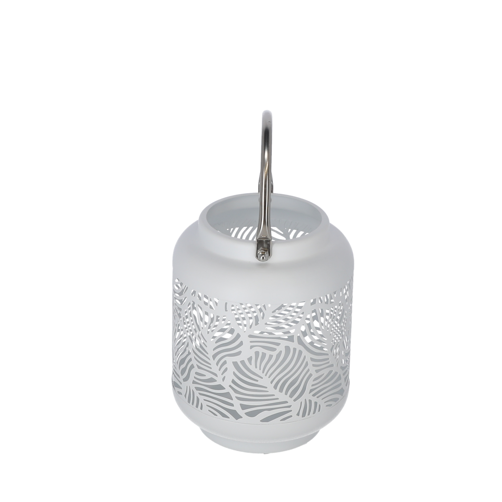 Laterne Metall weiß 18 cm