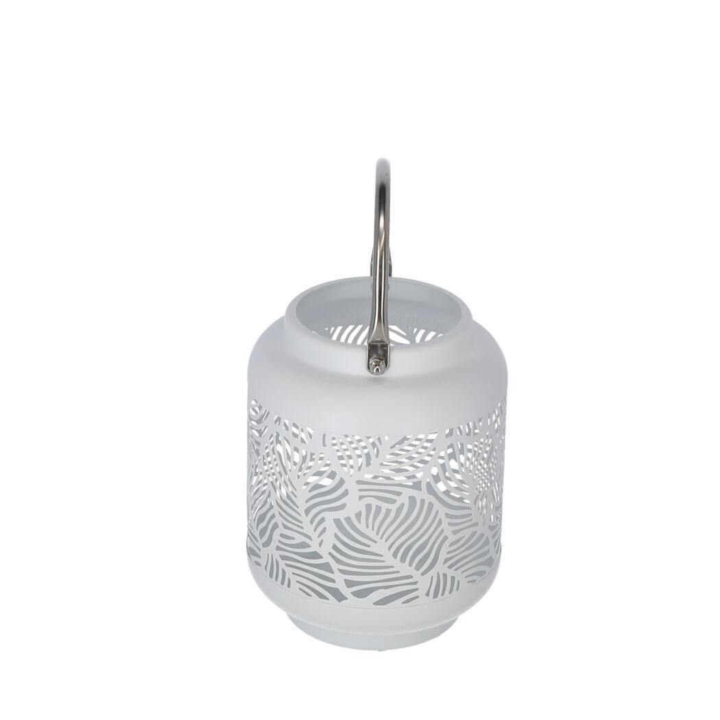 Laterne Metall weiß 18 cm