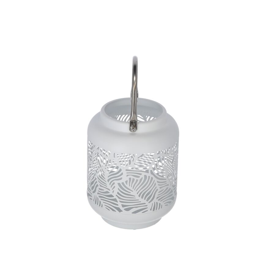 Laterne Metall weiß 18 cm