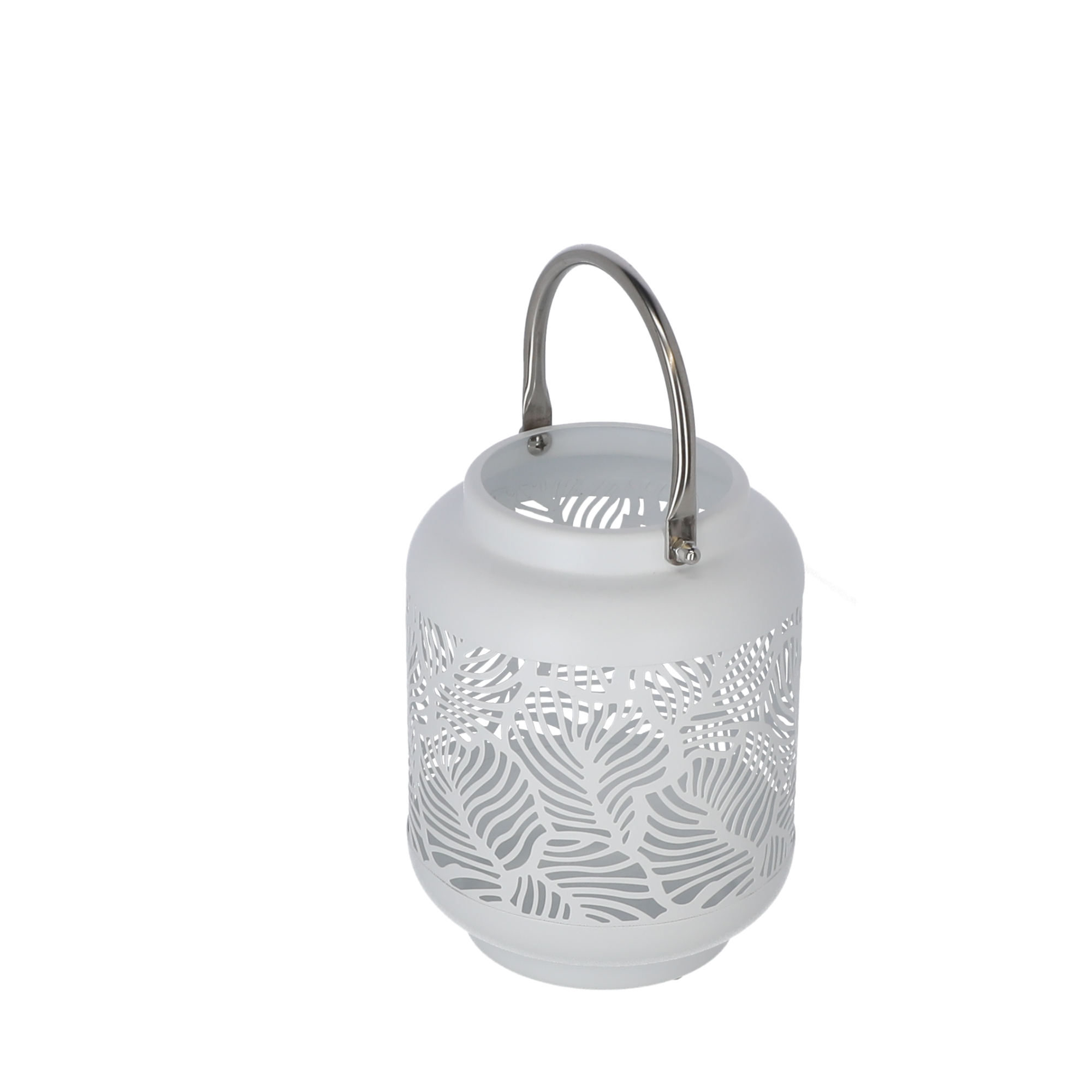 Laterne Metall weiß 18 cm