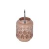 Laterne Metall rosa 18 cm