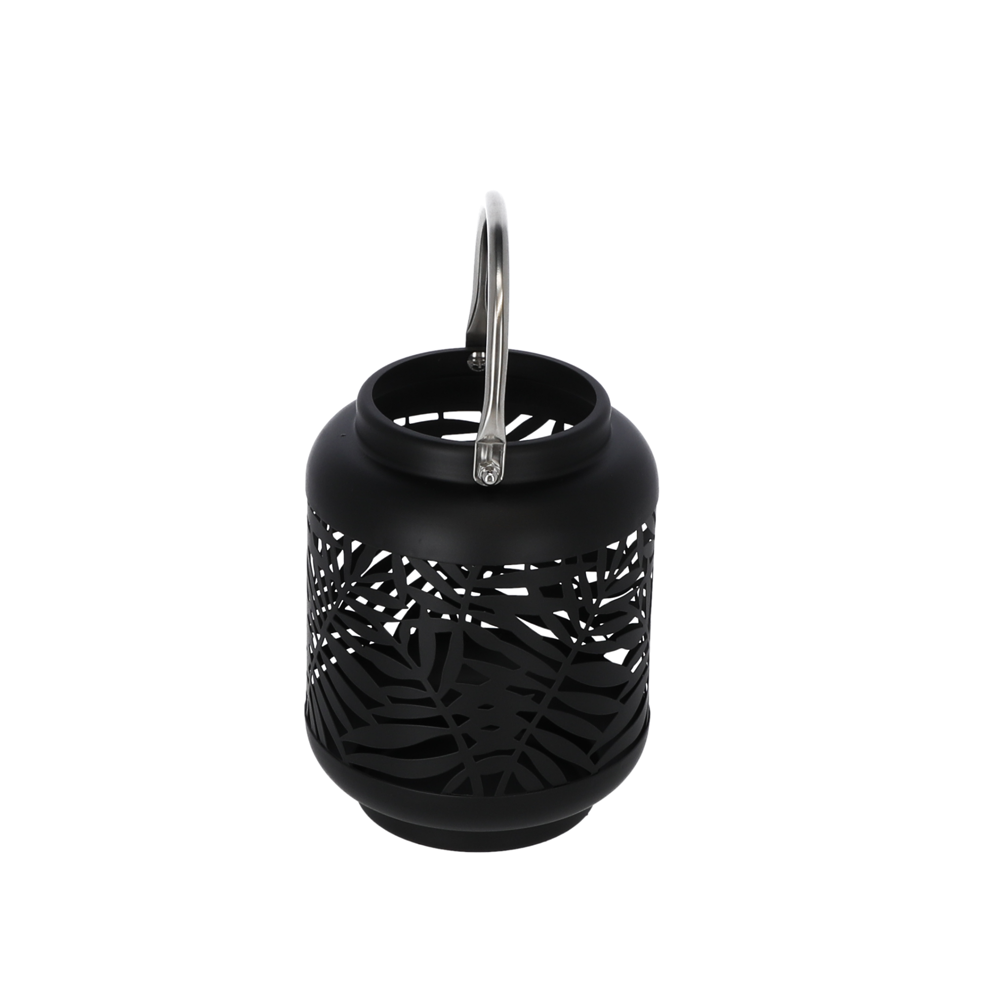 Laterne Metall schwarz 18 cm