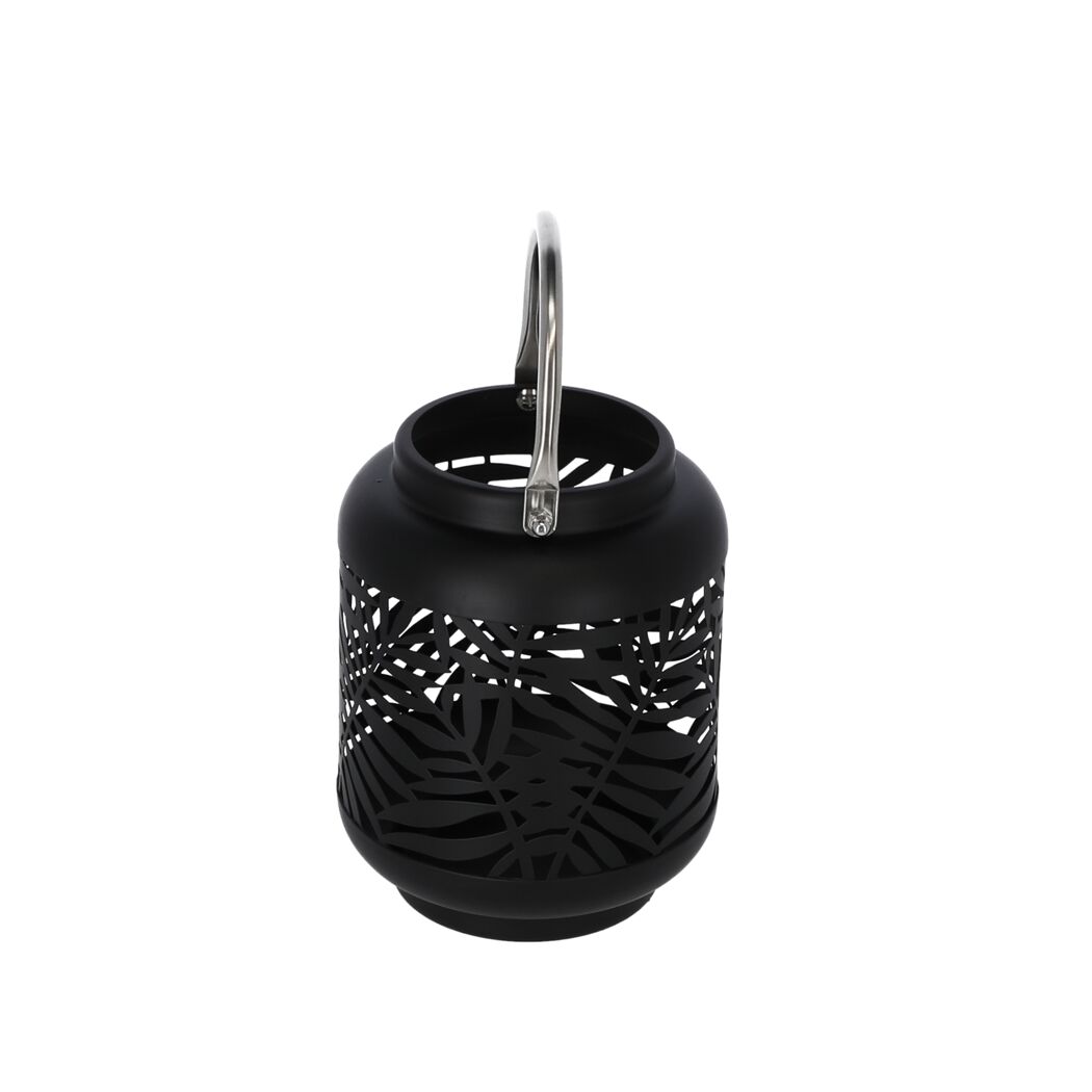 Laterne Metall schwarz 18 cm
