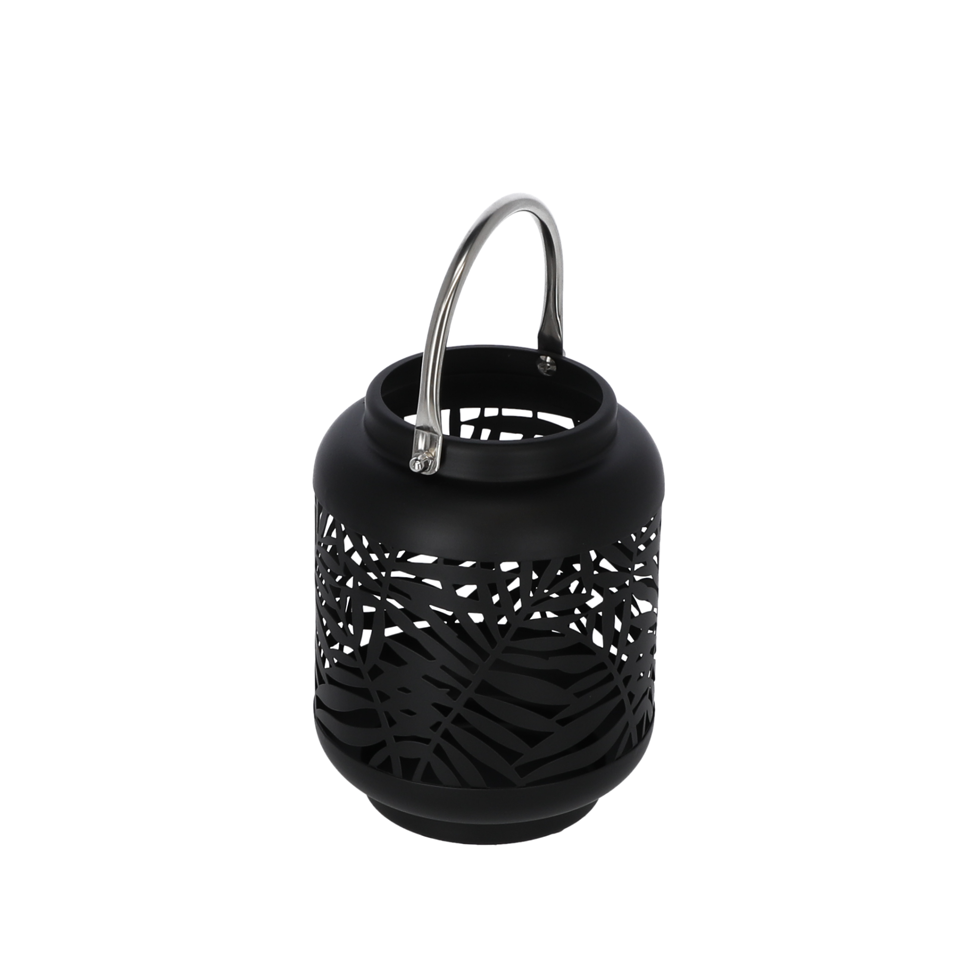 Laterne Metall schwarz 18 cm