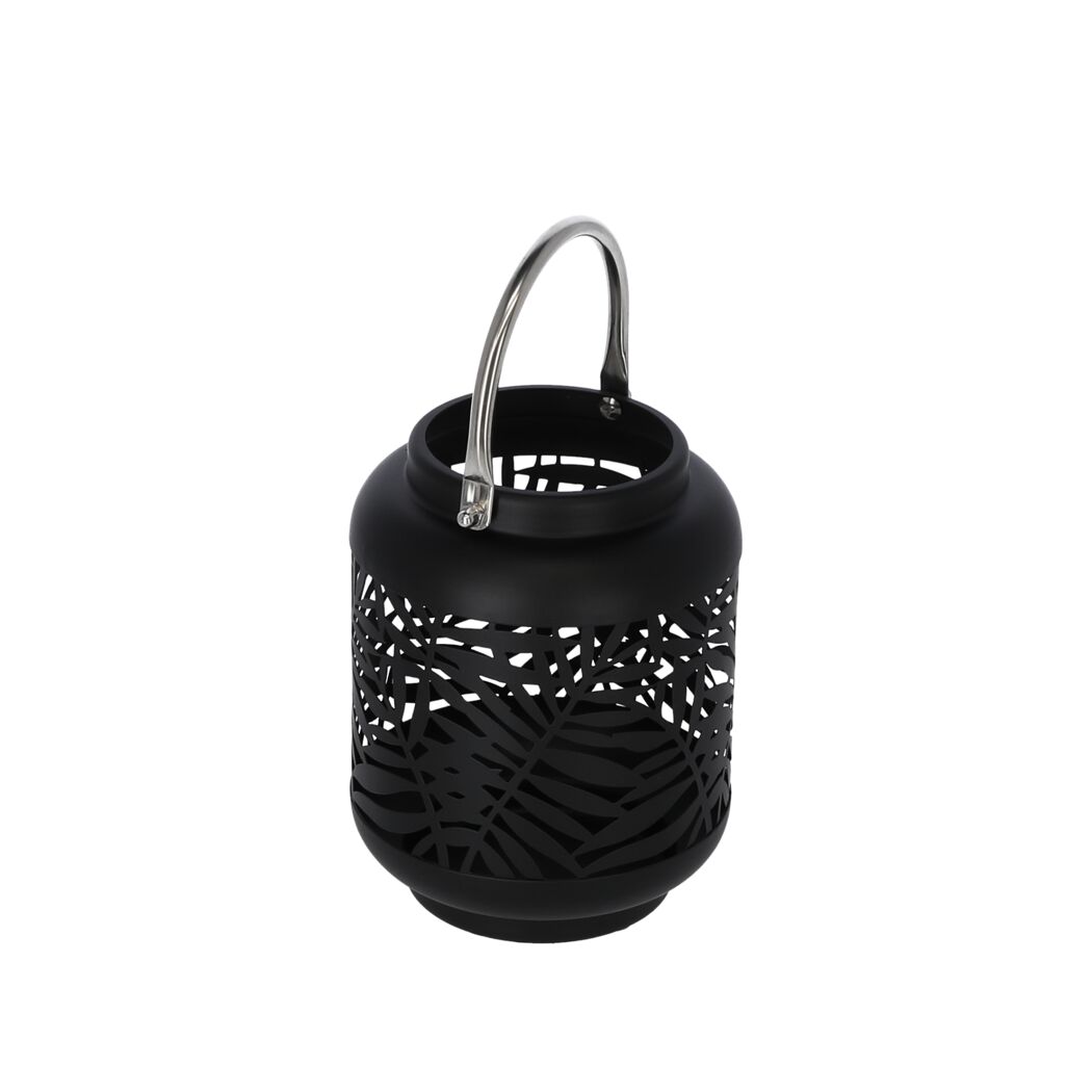 Laterne Metall schwarz 18 cm