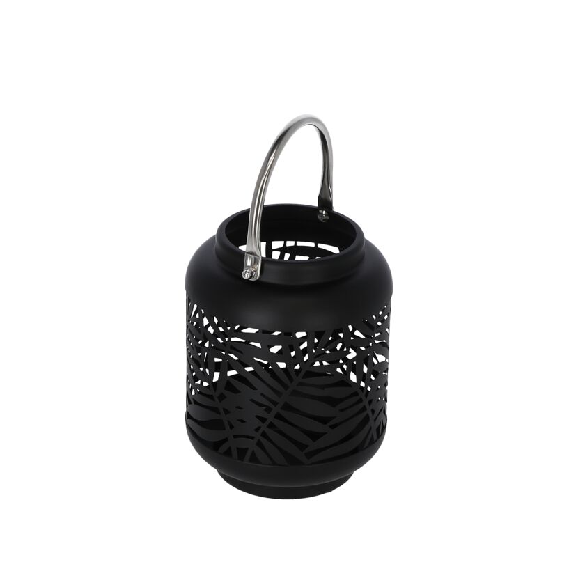 Laterne Metall schwarz 18 cm