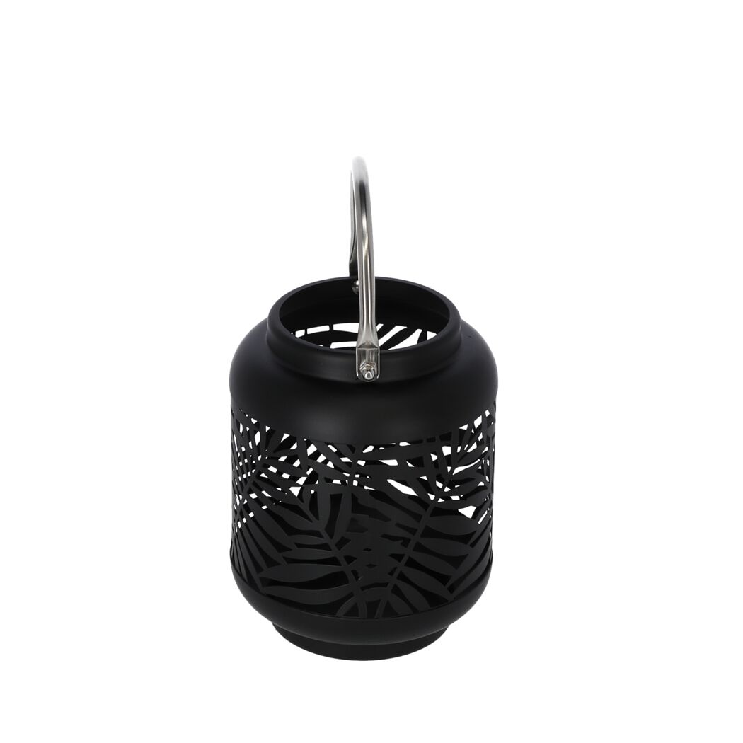 Laterne Metall schwarz 18 cm