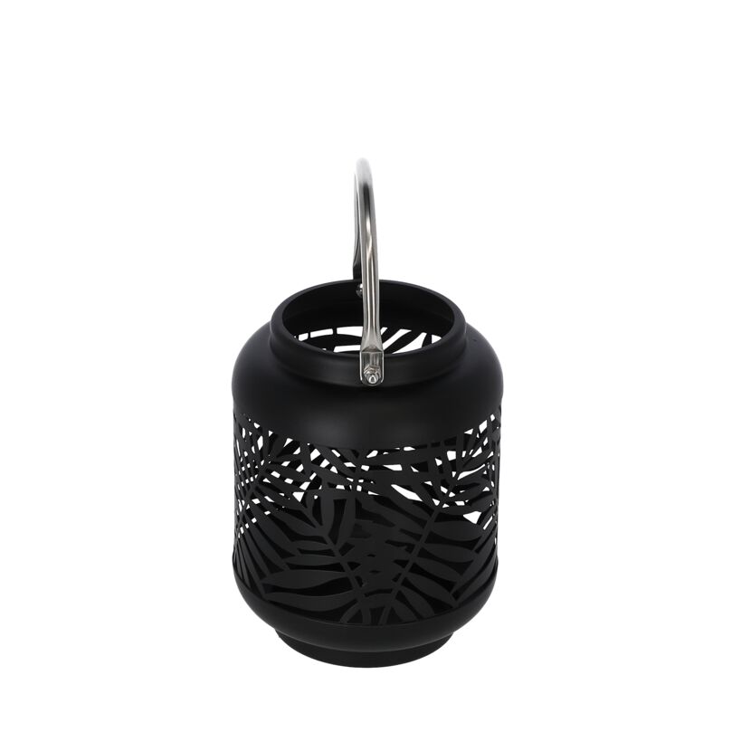Laterne Metall schwarz 18 cm