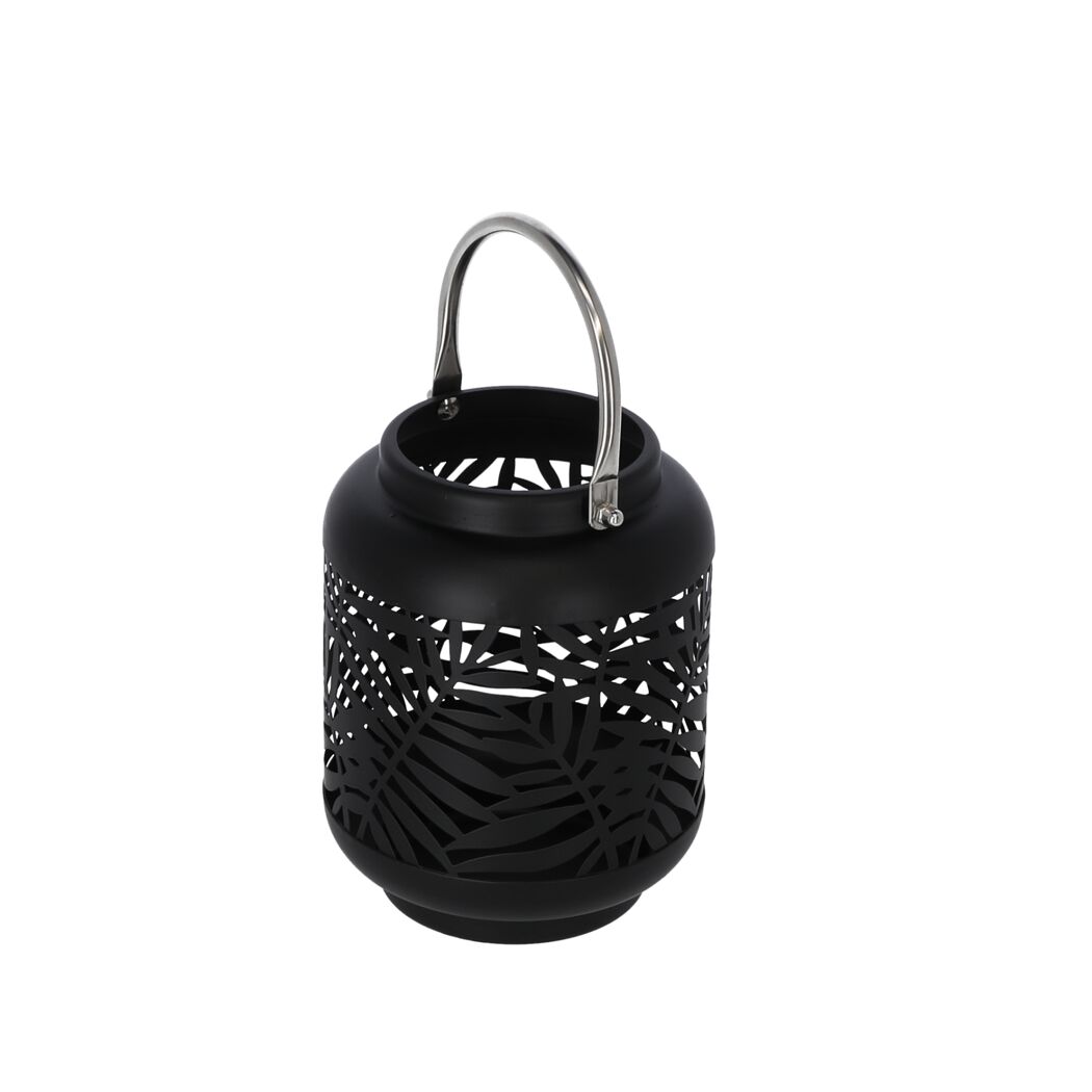 Laterne Metall schwarz 18 cm