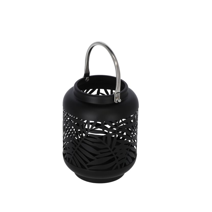 Laterne Metall schwarz 18 cm