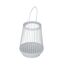 Laterne Metall weiß 19,5 cm