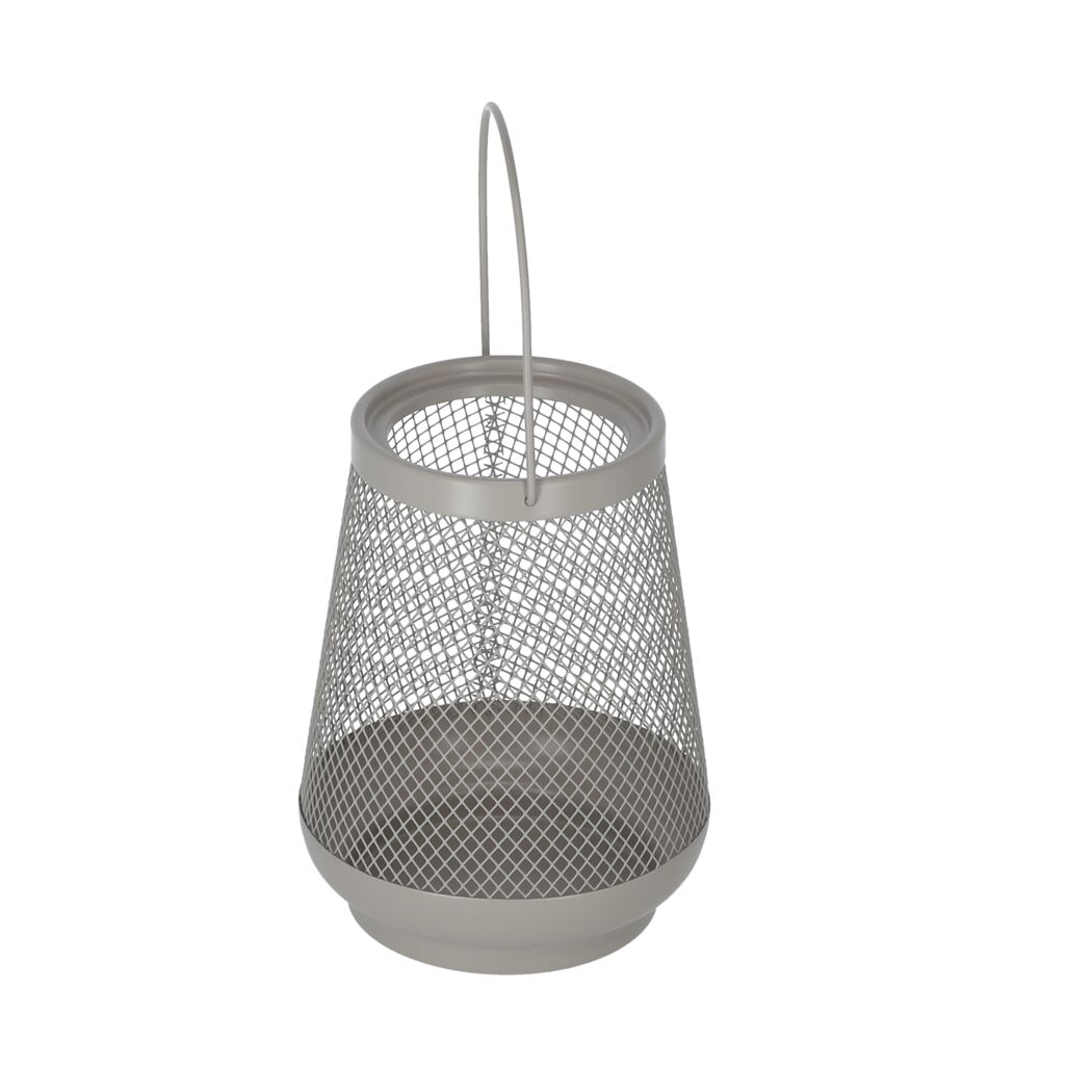 Laterne Metall taupe 19,5 cm
