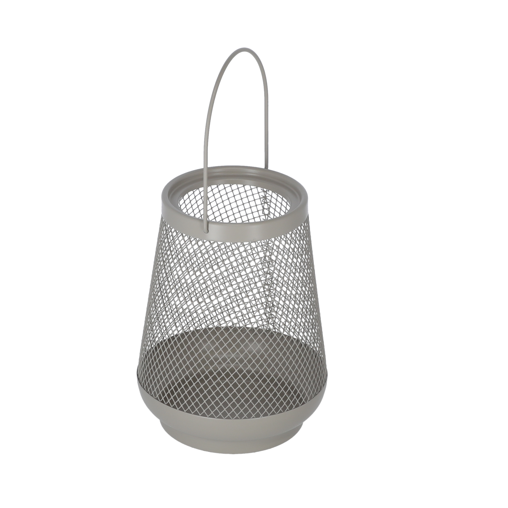 Laterne Metall taupe 19,5 cm