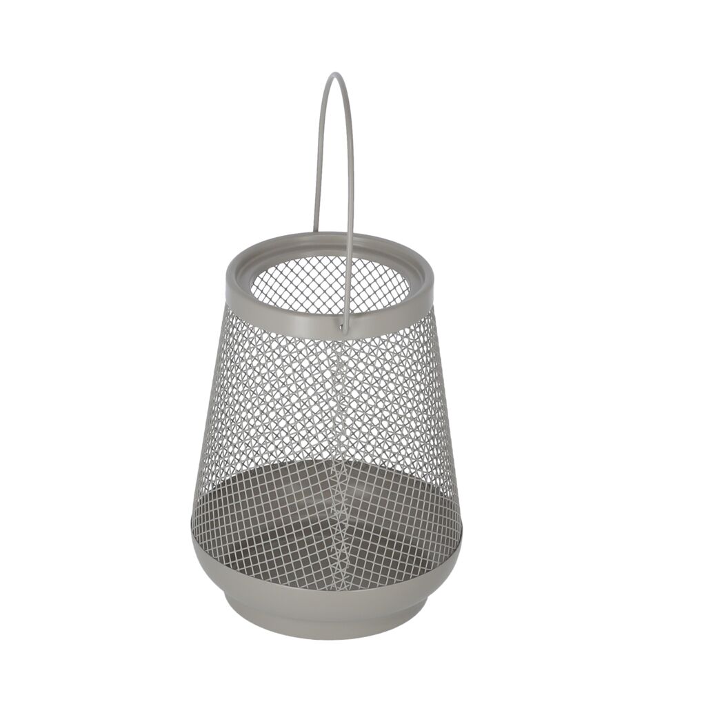 Laterne Metall taupe 19,5 cm