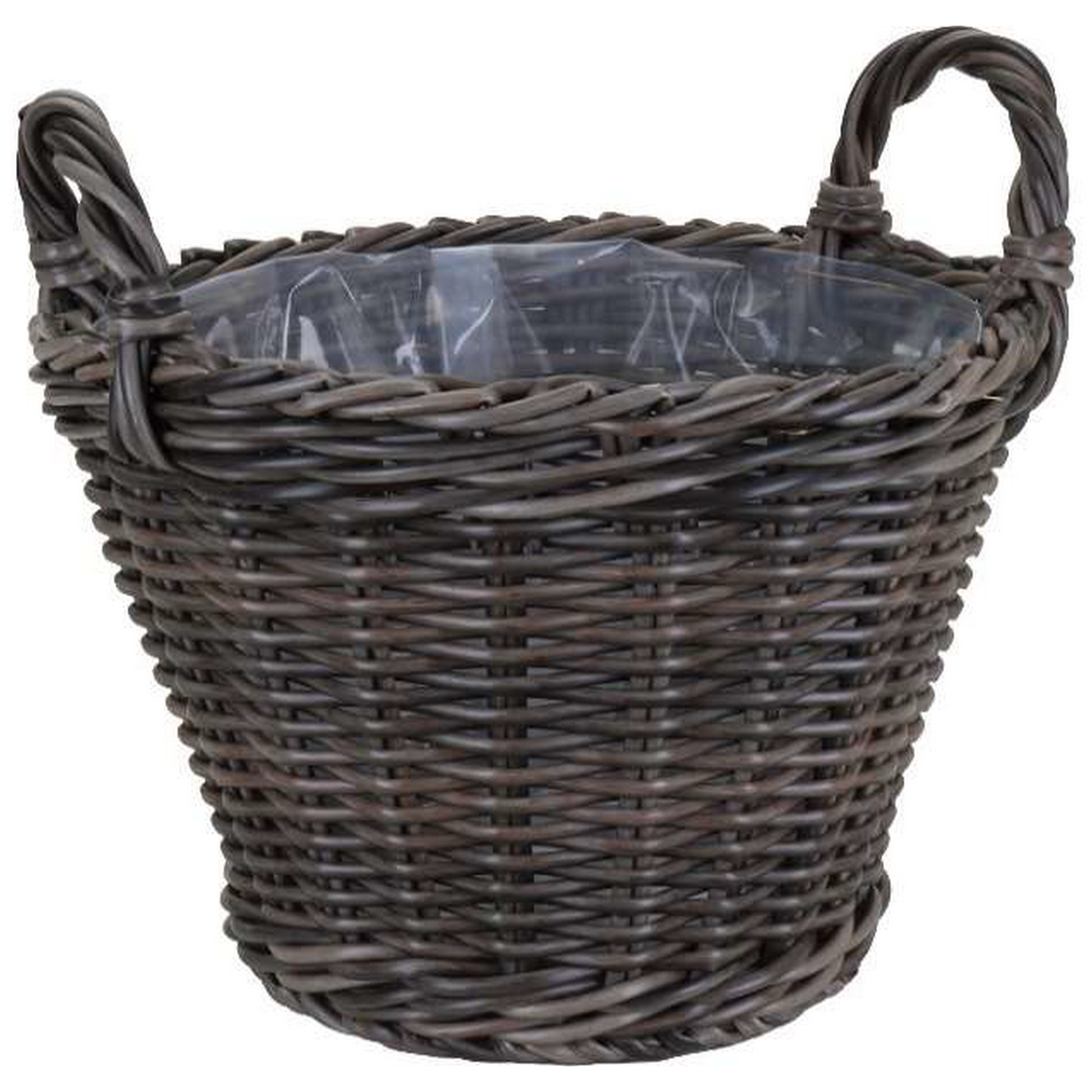 Pflanzkorb Polyrattan braun Ø 34 x 37 cm