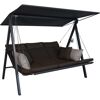 Hollywoodschaukel 'Lounge Smart' 3-Sitzer braun 210 x 160 x 145 cm