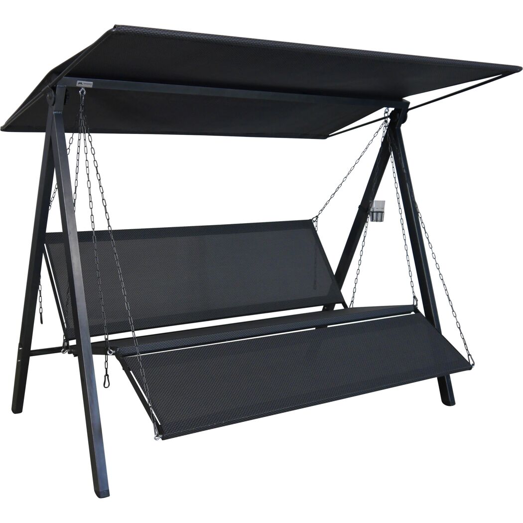 Hollywoodschaukel 'Lounge Smart' 3-Sitzer braun 210 x 160 x 145 cm